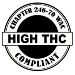DOH Compliant Logo for High THC products | Medical Cannabis Tax | Dockside cannabis